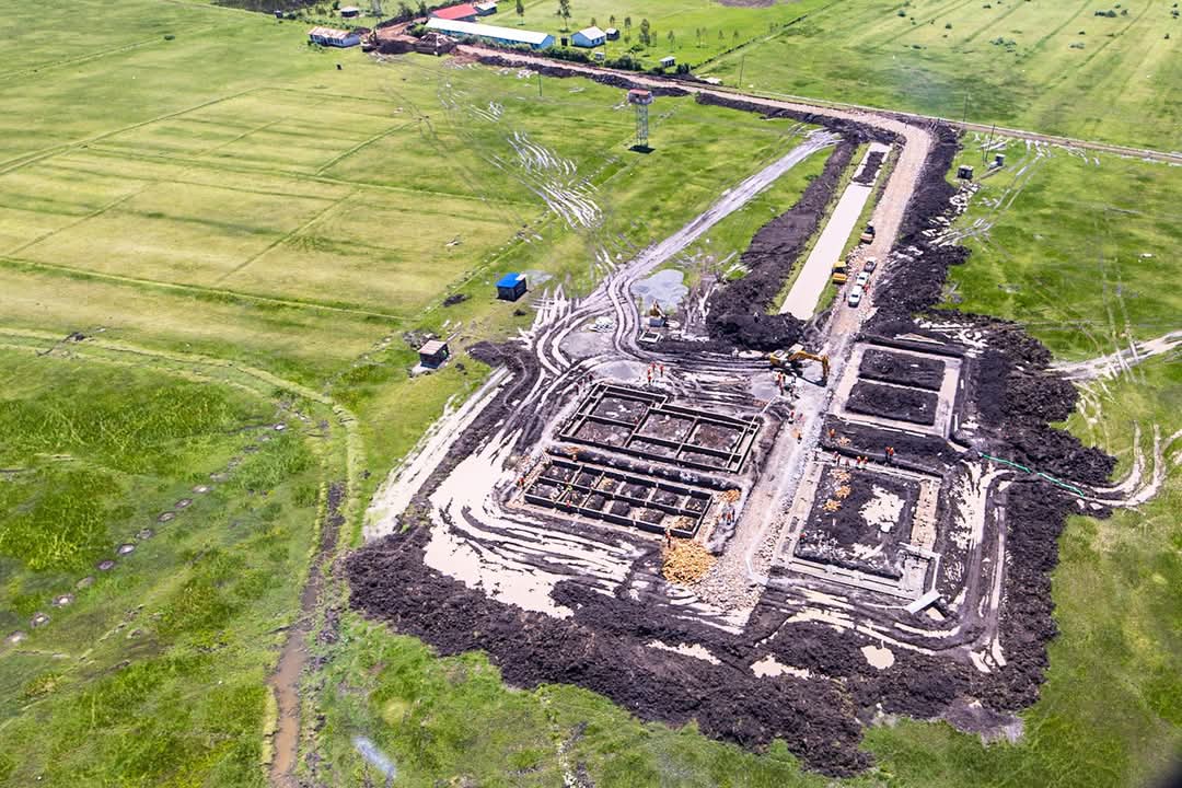 Aerial view of the Sh2.5 billion Kabonyo Kanyagwal fisheries project which is under construction in Kisumu County. PHOTOS/CHRIS MAHANDARA
