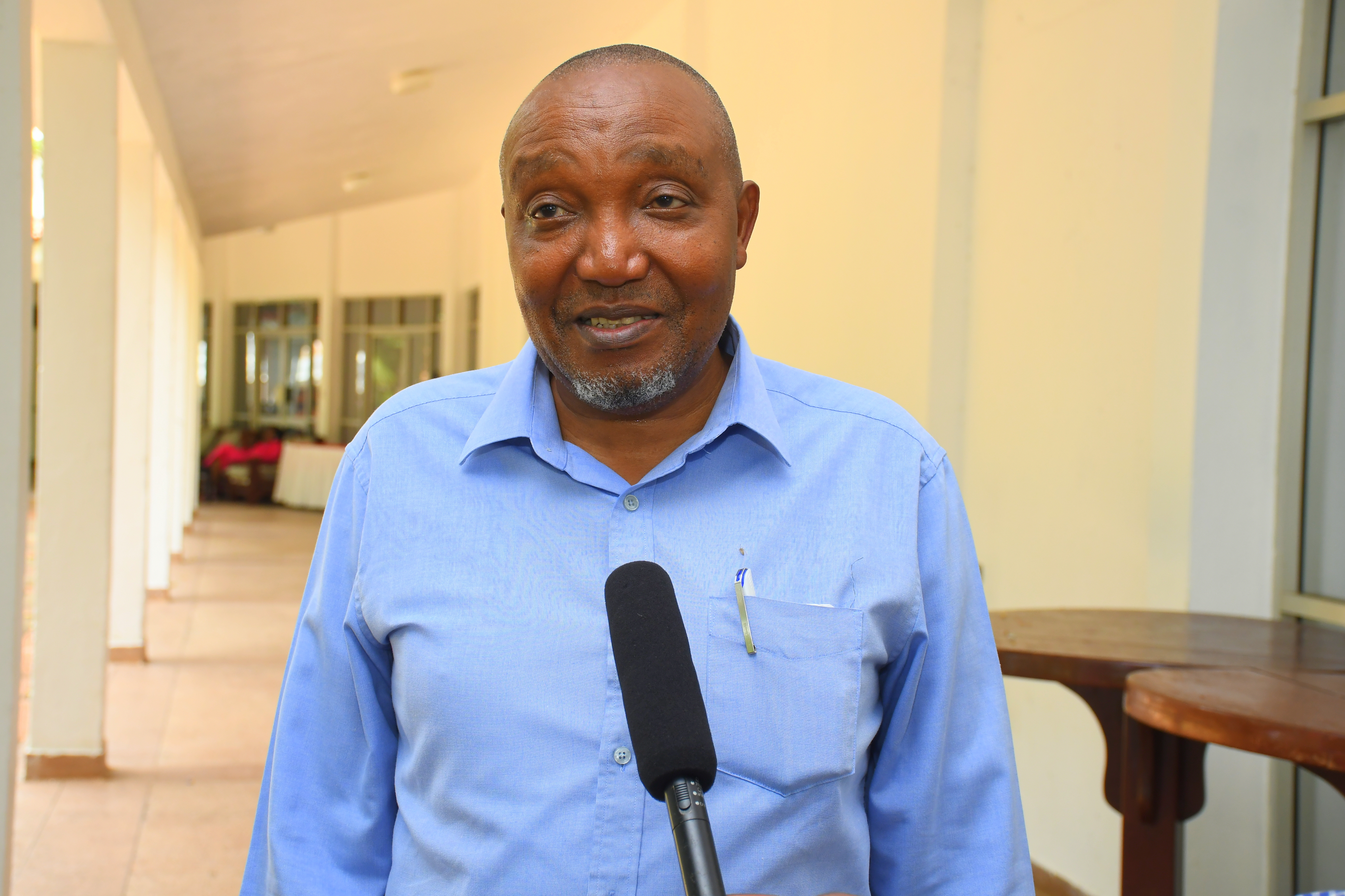 State Department for Mining Director of Licensing, Compliance and Enforcement Gregory Kituku briefs KNA on the sidelines of a public participation forum on proposed mining legislation and regulations in Mombasa County.