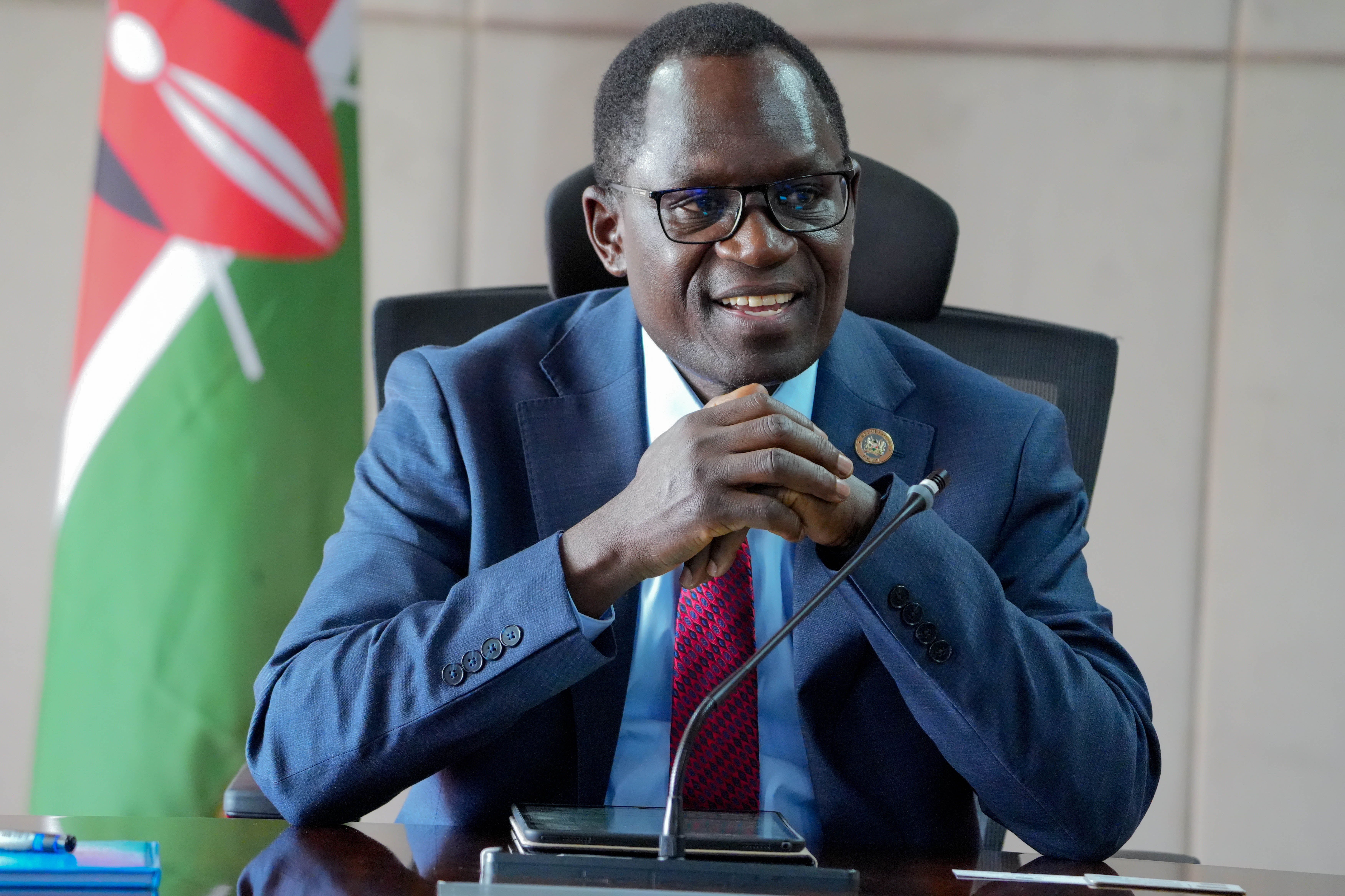  Principal Secretary for Broadcasting and Telecommunication Stephen Isaboke during the bilateral meeting with the European Union delegation in Nairobi on Tuesday..jpg 