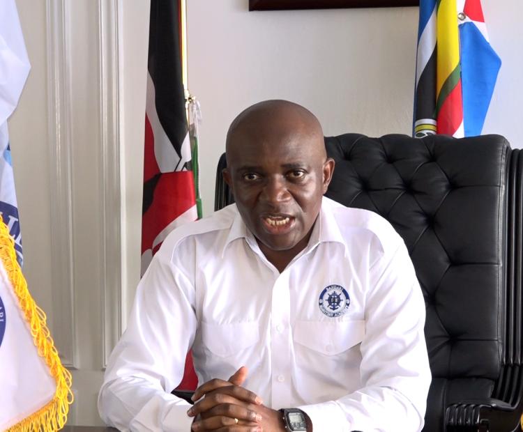 Bandari Maritime Academy (BMA) CEO Dr. Eric Katana, in an exclusive interview with KNA at his office, Mombasa.