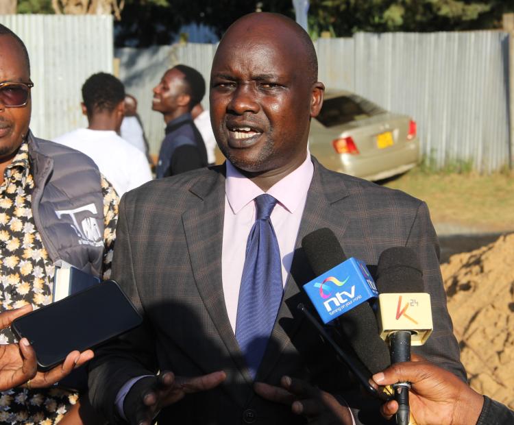 Uasin Gishu CECM Trade, Industrialization, Tourism, Cooperatives and Enterprise development Dr. Philip Chebunet speaking in an interview during the regional launch Of Coffee Revitalization Programme at the Rift Valley Technical Training Institute (RVTTI)